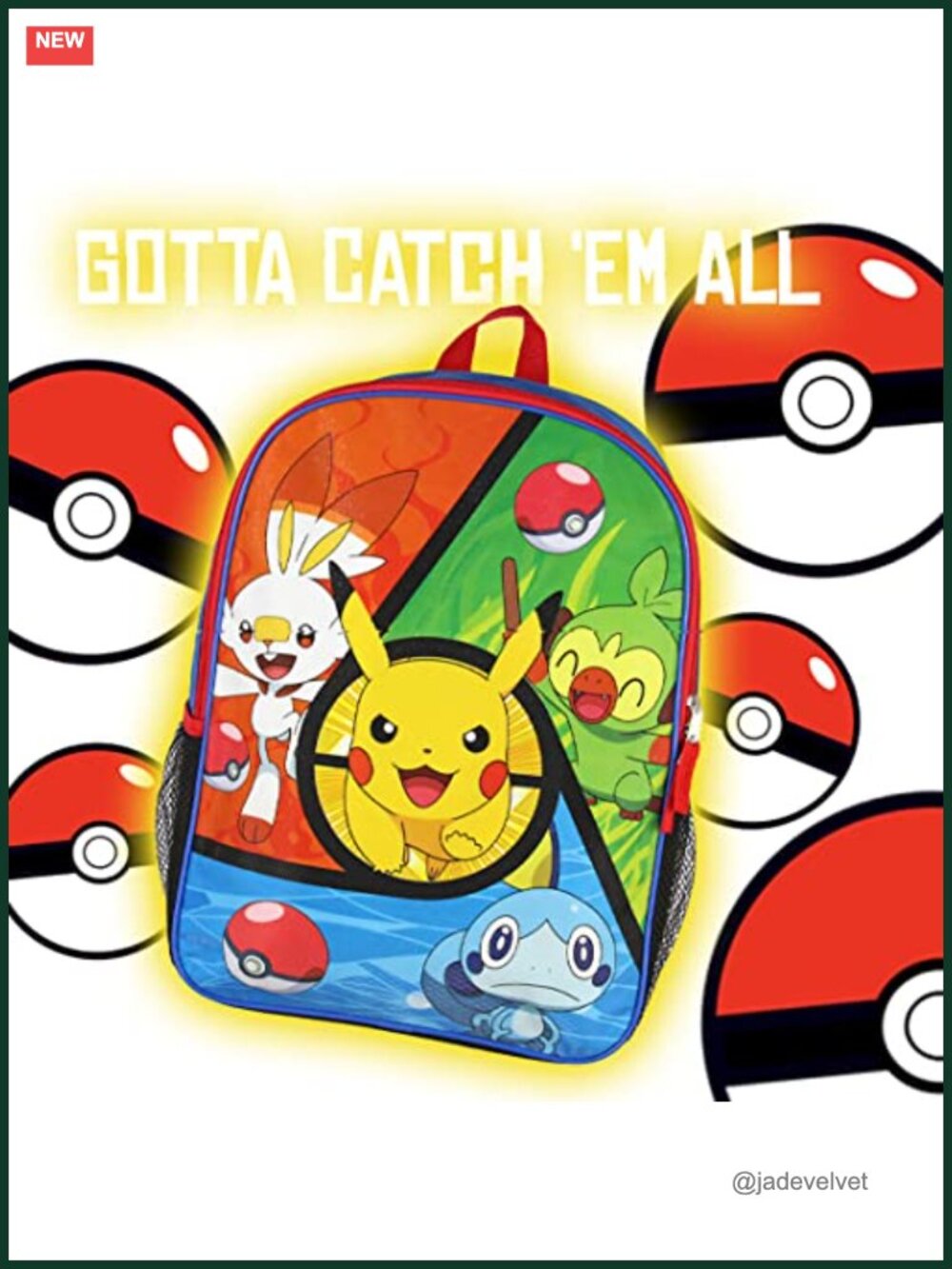 Pokemon and Friends 16" Daypack Backpack with Padded Back - Picture 4 of 4